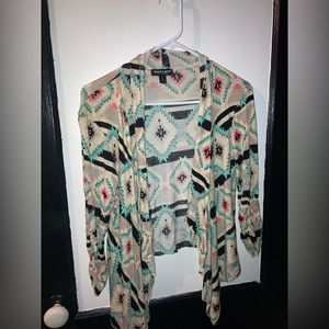 Aztec design cardigan